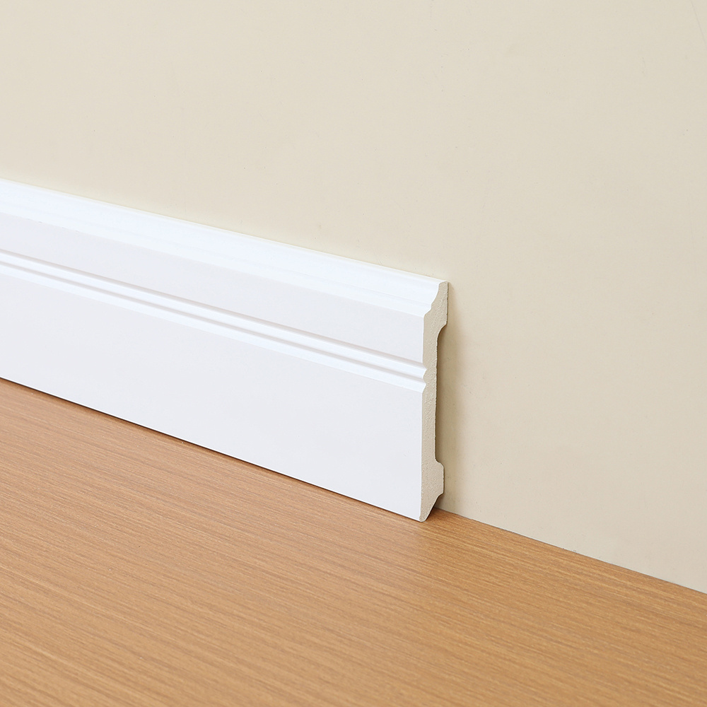 Wangbin Wood Plastic Composite Skirting Board Easy Installed Decorative Baseboard Waterproof Skirting Board