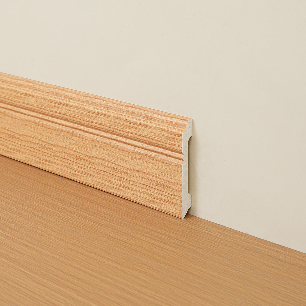 Wangbin Wood Plastic Composite Skirting Board Easy Installed Decorative Baseboard Waterproof Skirting Board