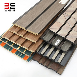 Factory High Quality JP32/JP02  New Colors Charcoal Louvers Interior Decoration PS WPC 3D Other Wallpaper/Wall Panel