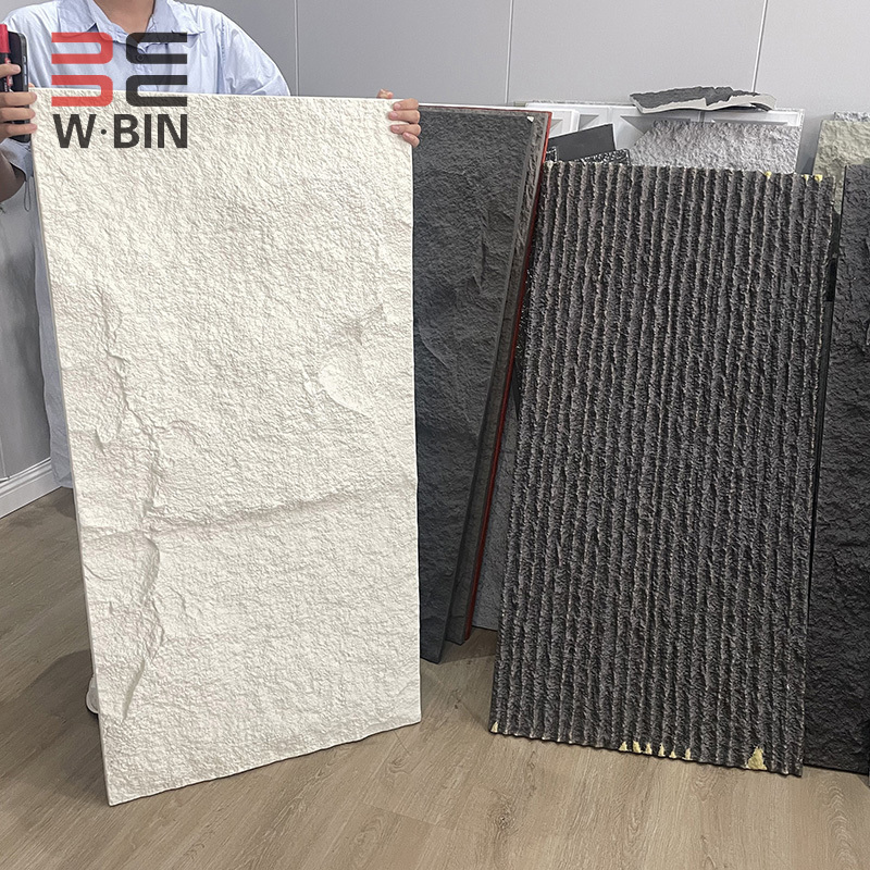 Wangbin fast shipping with free samples for entertainment decoration	eco friendly polyurethane stone wall panel