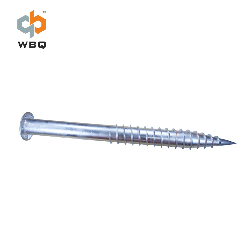 Galvanized Ground Screw Helical Piles for Solar Mounting Structure