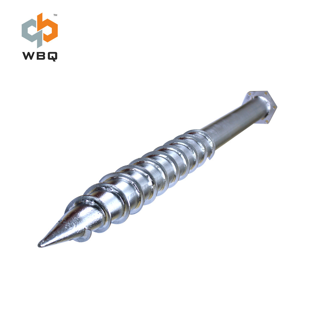 Galvanized Ground Screw Helical Piles for Solar Mounting Structure