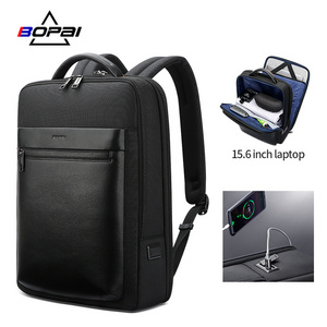 OEM bopai private label men 15.6 inch laptop custom back pack anti theft travel multifunction bag business usb charging backpack