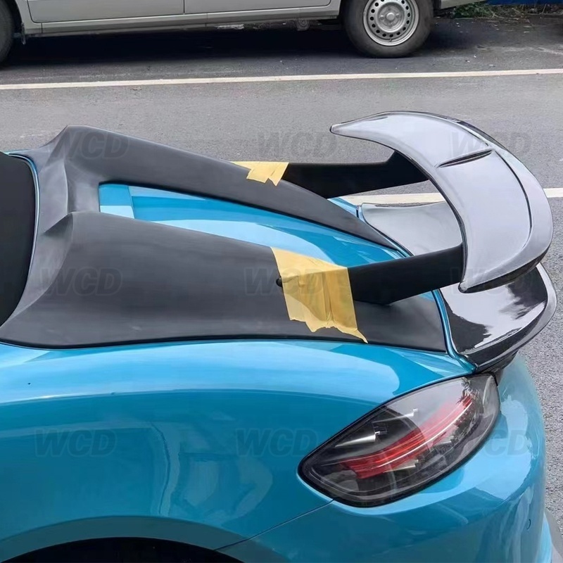 For porsche 718 Boxster carbon fiber spoiler 981 carbon fiber tail spoiler body kit