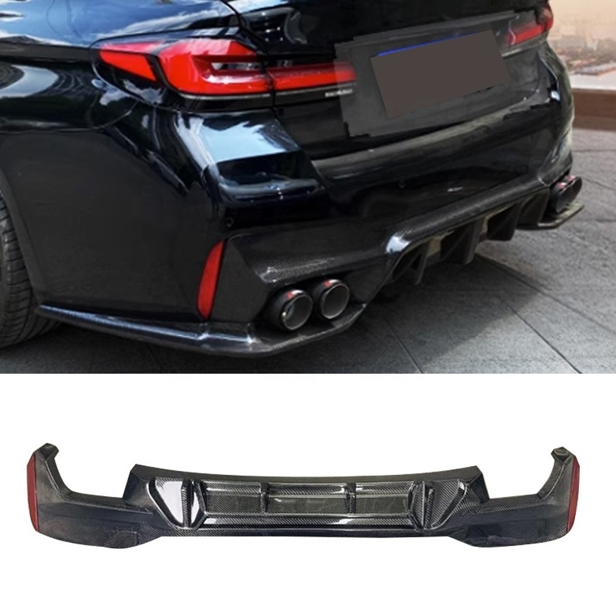 Car Accessories Carbon Fiber Rear Diffuser Lip Splitter For BMW 5 Series G30 G38 M5 F90 2018-2020