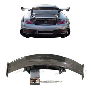 BS Style Electric Spoiler For Mercedes-Benz Amg GT GTS GTR Upgrade Black Series Spoiler Electric Carbon Fiber Rear Wing