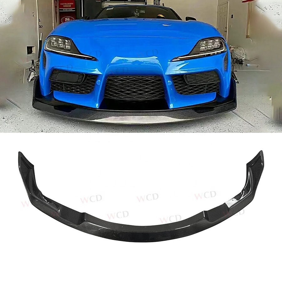 Carbon Fiber Aimgain Style Front Bumper Lip For Toyota Supra A90 A91 2019-2022 Front Lip Chin Spoiler Car Accessories