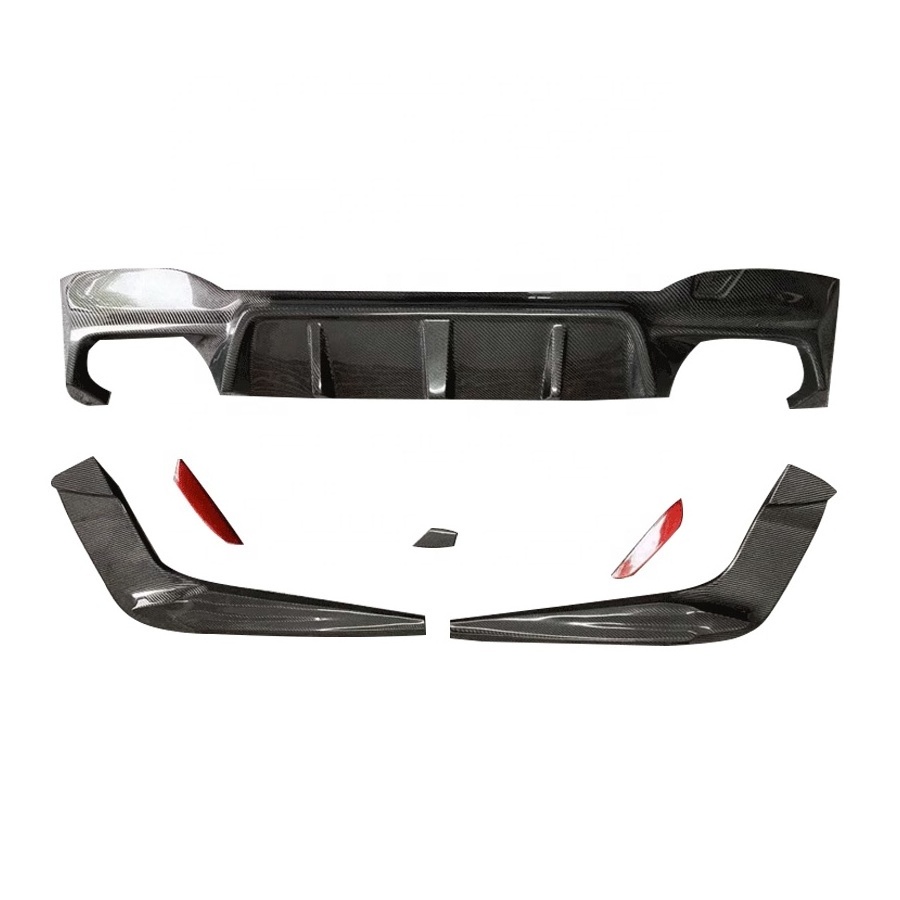 Car Accessories Carbon Fiber Rear Diffuser Lip Splitter For BMW 5 Series G30 G38 M5 F90 2018-2020