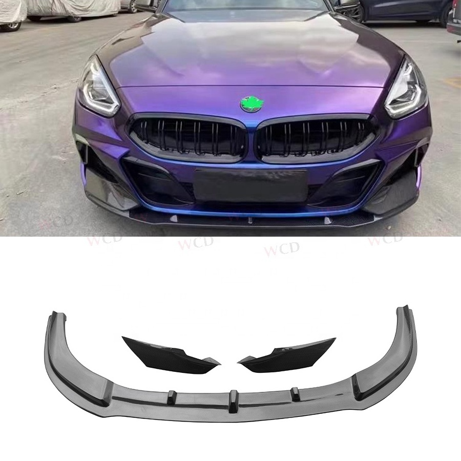 Real Carbon Fiber Front Lip For BMW Z4 G29 Front Bumper Lip Body Kit 2019-2020