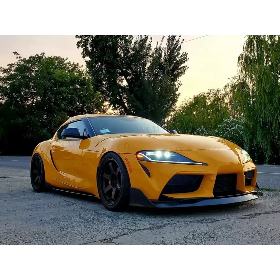 Carbon Fiber Aimgain Style Front Bumper Lip For Toyota Supra A90 A91 2019-2022 Front Lip Chin Spoiler Car Accessories