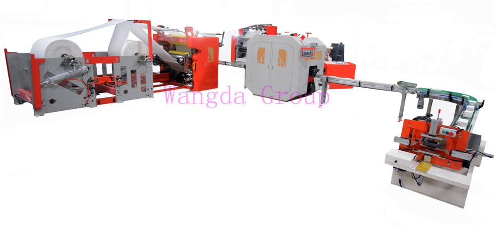 Automatic V folded laminated hand towel product processing machine Facial Tissue Paper making Machine