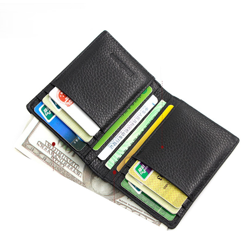 Gubintu Rfid Blocking Slim Wallet Cowhide Credit Card Holder Mini Wallet For Men