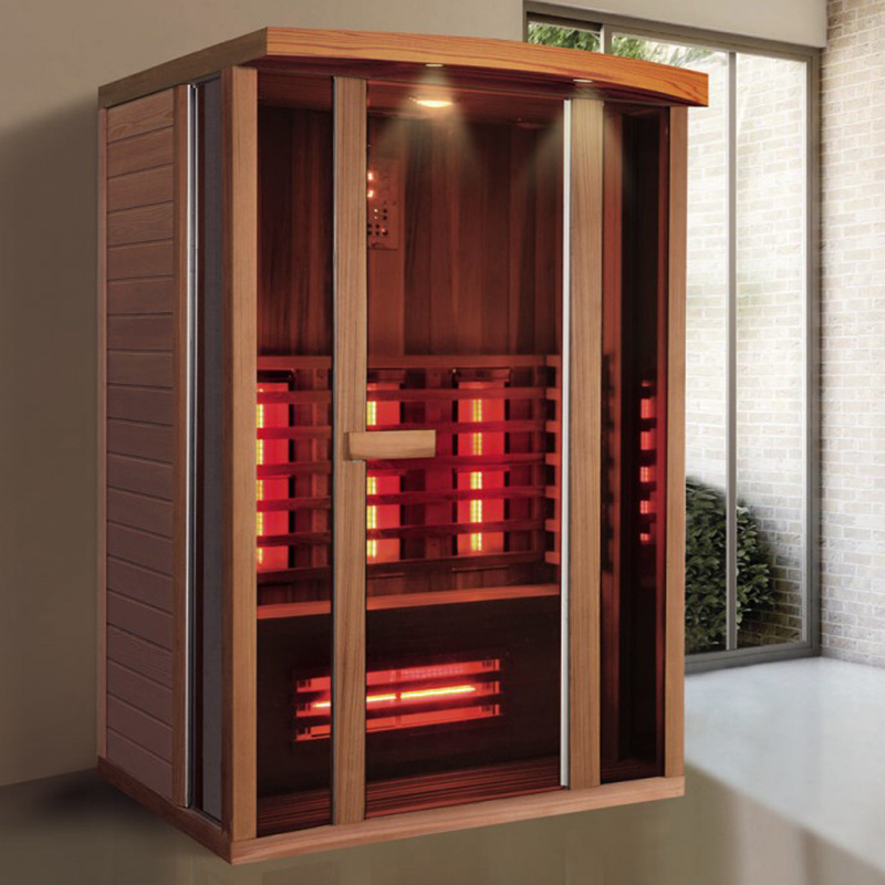 Popular Products 2 Person Portable Infrared Sauna Half Body Hemlock Indoor Sauna