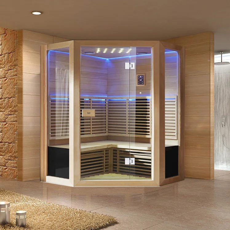 New Trend Full Spectrum Infrared Sauna Room High-Tech Health Indoor Hemlock Infrared Dry Sauna Room Optional