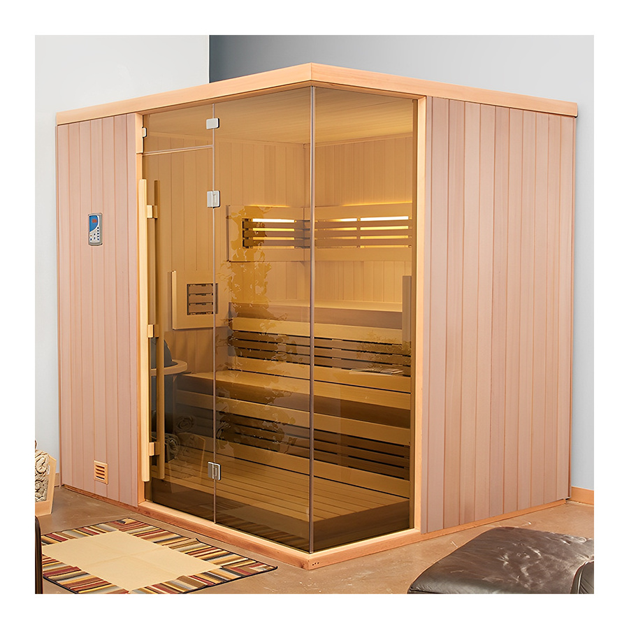 High Quality Indoor Infrared Sauna 2 Person Sauna Rooms For Sale stem and sauna room