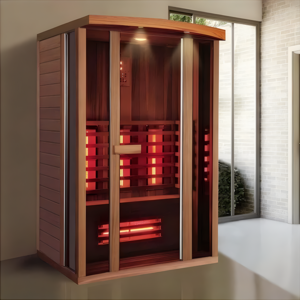 Luxury Red Cedar Indoor Infrared 2 People Steam Sauna Room