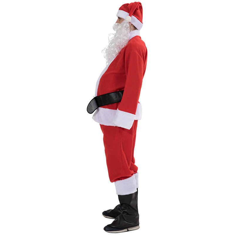 Costume Adult Performance Sets Xmas Outfits Santa Claus 7pcs Christmas Clothes Santa Claus costume cosplay Santa Claus Clothes