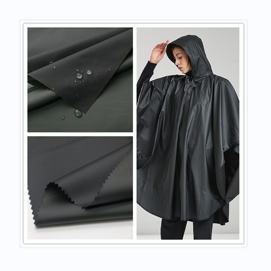 water resistant  raincoat nylon  taffeta fabric 190T with pvc coating