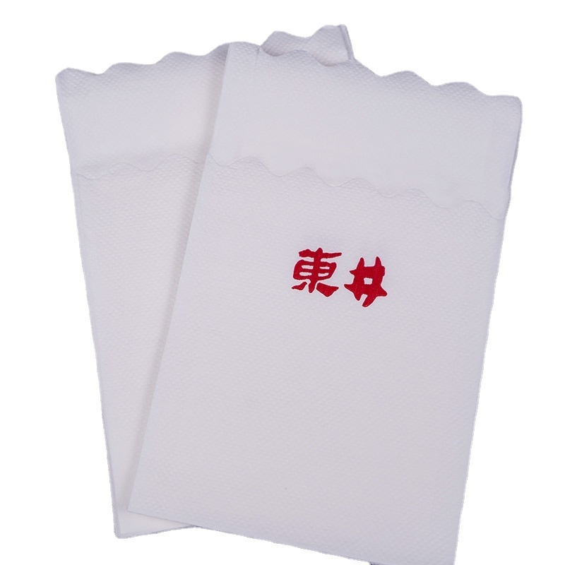 Unbleached Unique Design Virgin Pulp Serviettes Customized Printed Tissue Paper Napkins with Logo