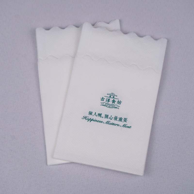 Unbleached Unique Design Virgin Pulp Serviettes Customized Printed Tissue Paper Napkins with Logo