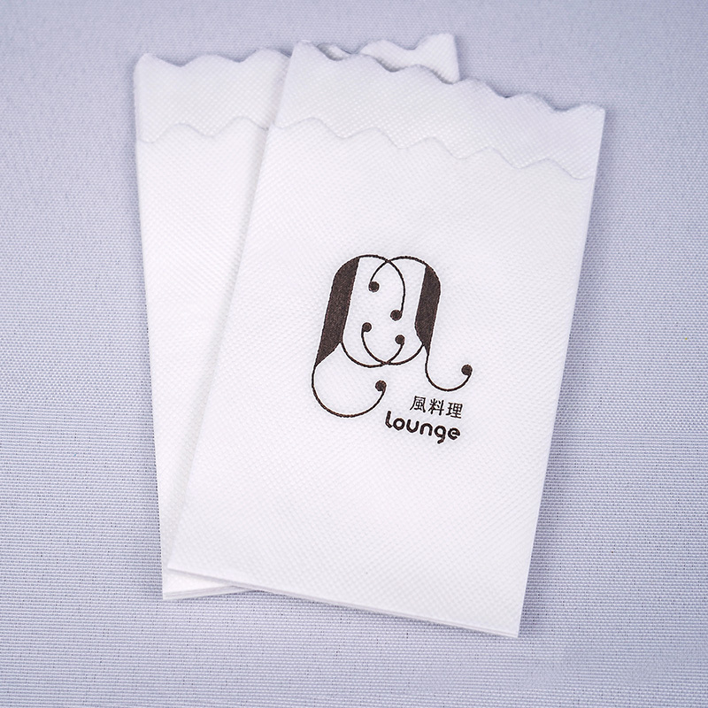 Unbleached Unique Design Virgin Pulp Serviettes Customized Printed Tissue Paper Napkins with Logo