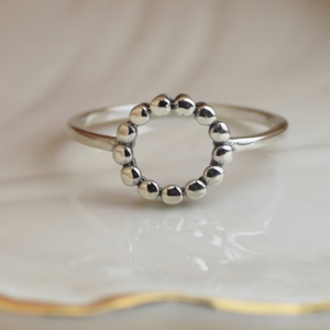 Sterling Silver Simple Cute Gorgeous Women Open Circle Ring