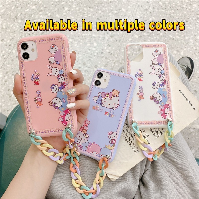 Suitable for Apple 14 13 12 11  max phone case cartoon Hello Kitty iPhone XS candy wristband TPU phone case