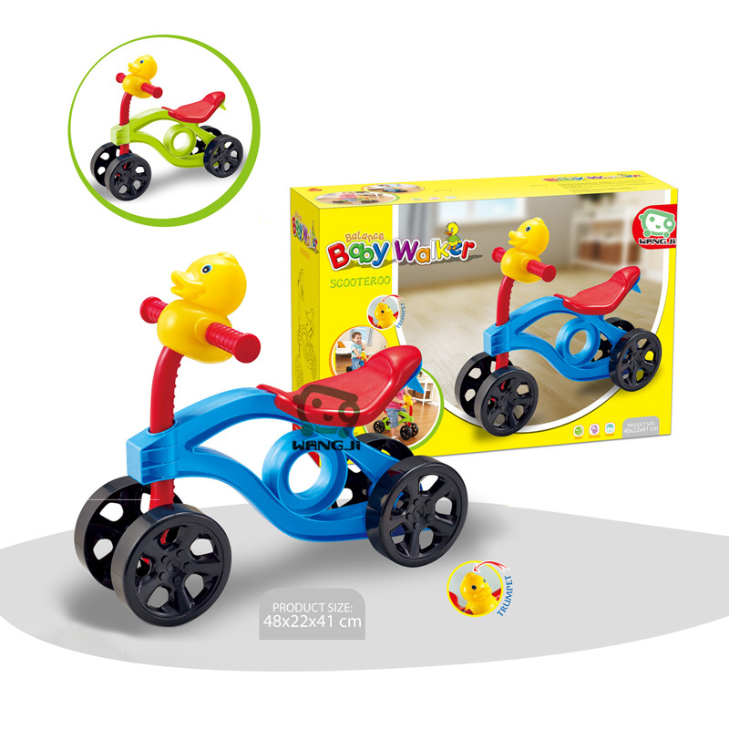 New Model Duck Baby Balance Bike No Pedal Balance Car For Kids 4 Wheels Mini Toddlers Balance Bike Baby Walker Ride On Toys