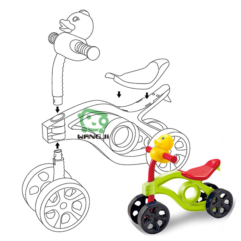 New Model Duck Baby Balance Bike No Pedal Balance Car For Kids 4 Wheels Mini Toddlers Balance Bike Baby Walker Ride On Toys