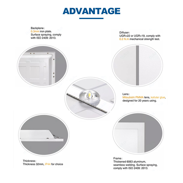 led indoor panel square backlit ceiling light  30W 36W, 60x120 60x60 30*120 led panel lighting for office home