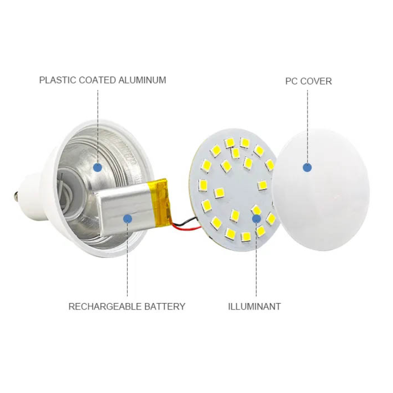 Durable Rechargeable 3w 5w Cob Emergency Led Gu10 Led Bulbs Spot Light Lamp Emergency Gu10