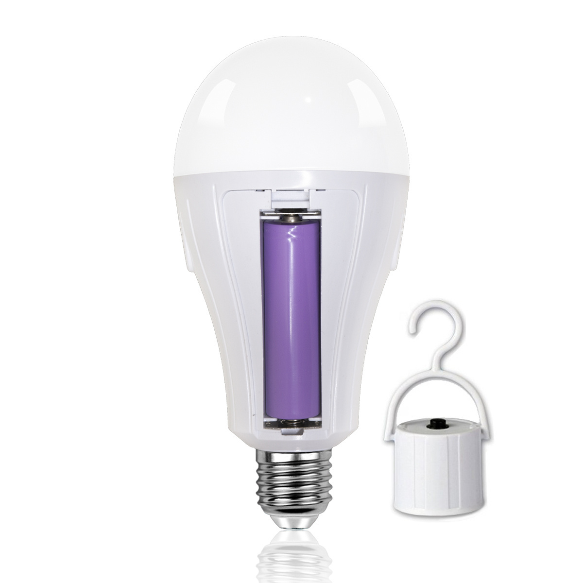 Dual battery Powered Back Up removable Led Light Bulb Emergency 15w 20w Rechargeable Emergency Bulb for Power Outage