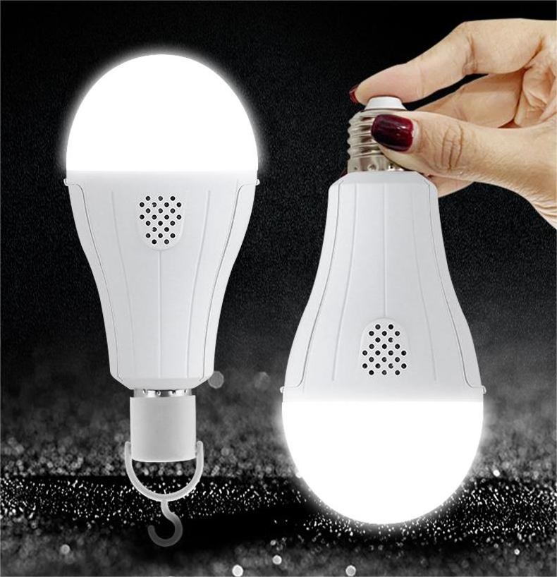 Dual battery Powered Back Up removable Led Light Bulb Emergency 15w 20w Rechargeable Emergency Bulb for Power Outage