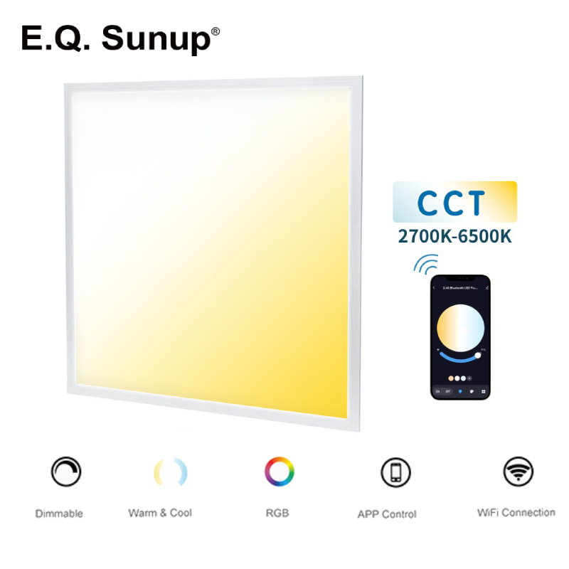 Smart 20w 30w 40w 50w Square 750lm 3cct Dimmable Recessed Large Slim Led Panel Light 100-120v