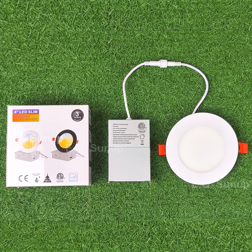 Recessed Light AC100-120v Led Panel Dimmable Lamps pot light 4'' 6 inch 9w 12w 3cct led panel lights