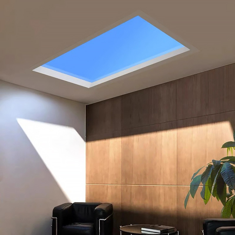 Indoor Artificial Sunlight Hight CRI Lamp Recessed Window Blue Sky Rooflight faux LED Ceiling Virtual Skylight Panel Light