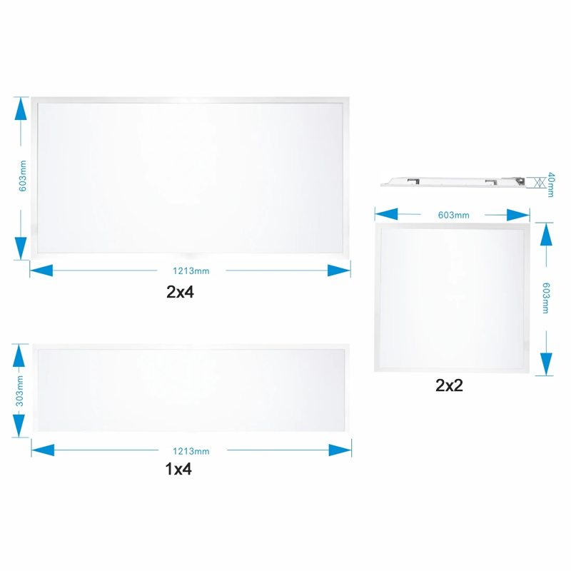 Dimmable Led Ceiling Shop Light 30w 40w 50w Recessed Square Slim Led Panel Light Led Panel 120x60