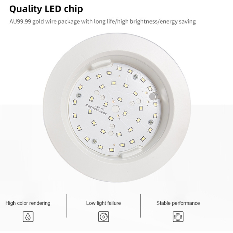 Ceiling 7w 9w 12w 18w 24w round down light 4 6 inch round slim panel light smd trimless downlights dimmable led recessed light