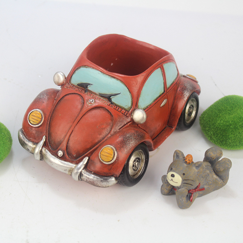 Wholesale personality retro car succulent plant pot micro-landscape potted ornament gift