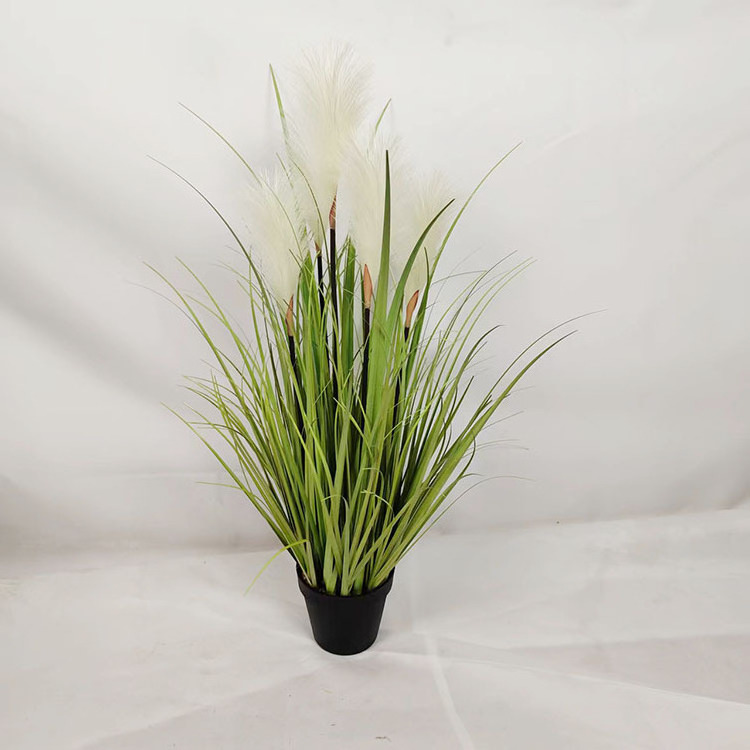 Nordic decorative potted indoor floor green plant artificial reed onion grass