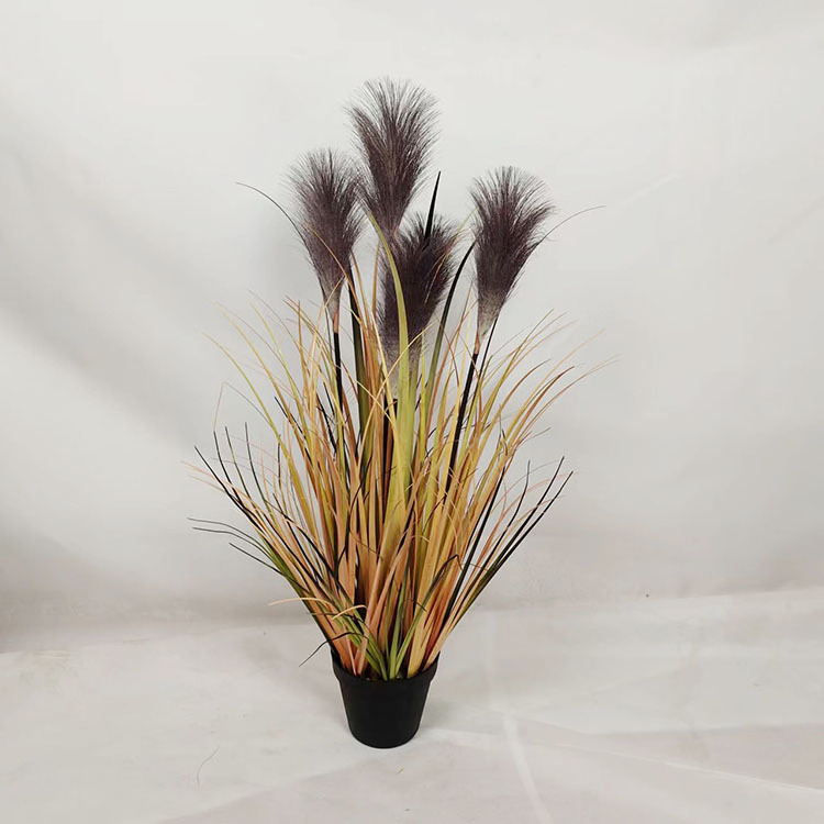 Nordic decorative potted indoor floor green plant artificial reed onion grass