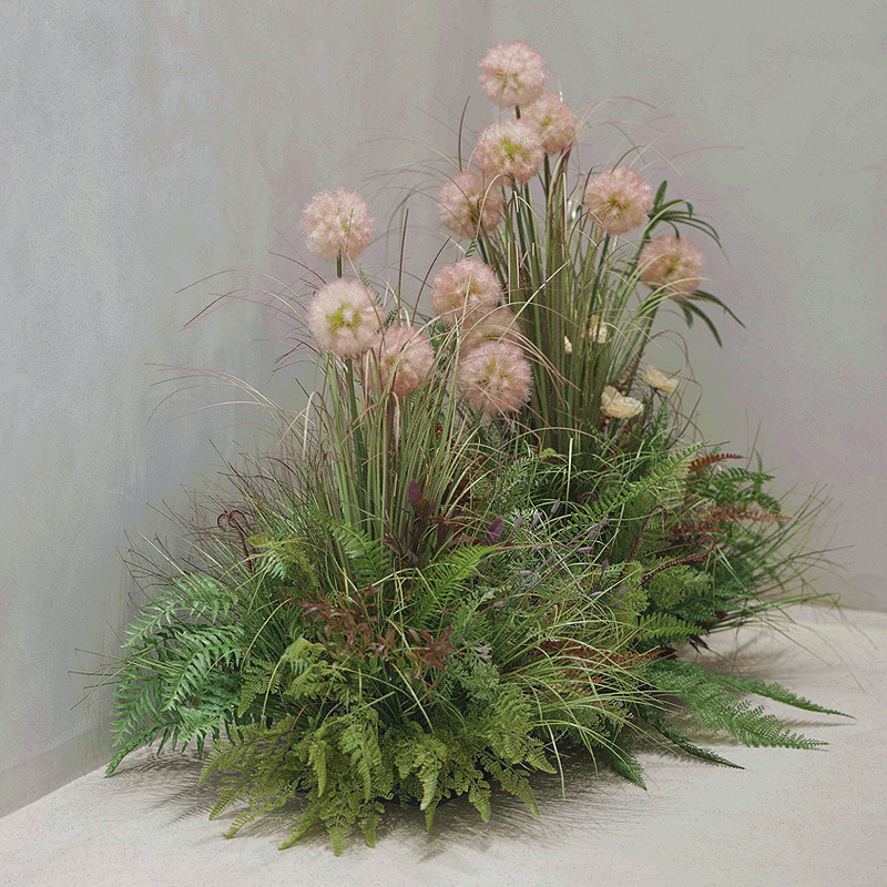 Indoor garden landscaping window decoration ornaments, artificial plants, dandelion reeds, grass