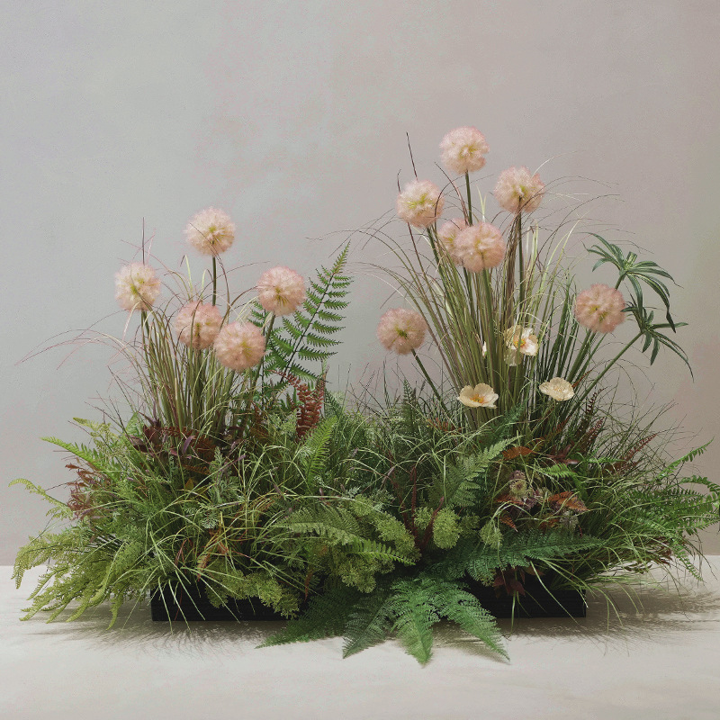 Indoor garden landscaping window decoration ornaments, artificial plants, dandelion reeds, grass