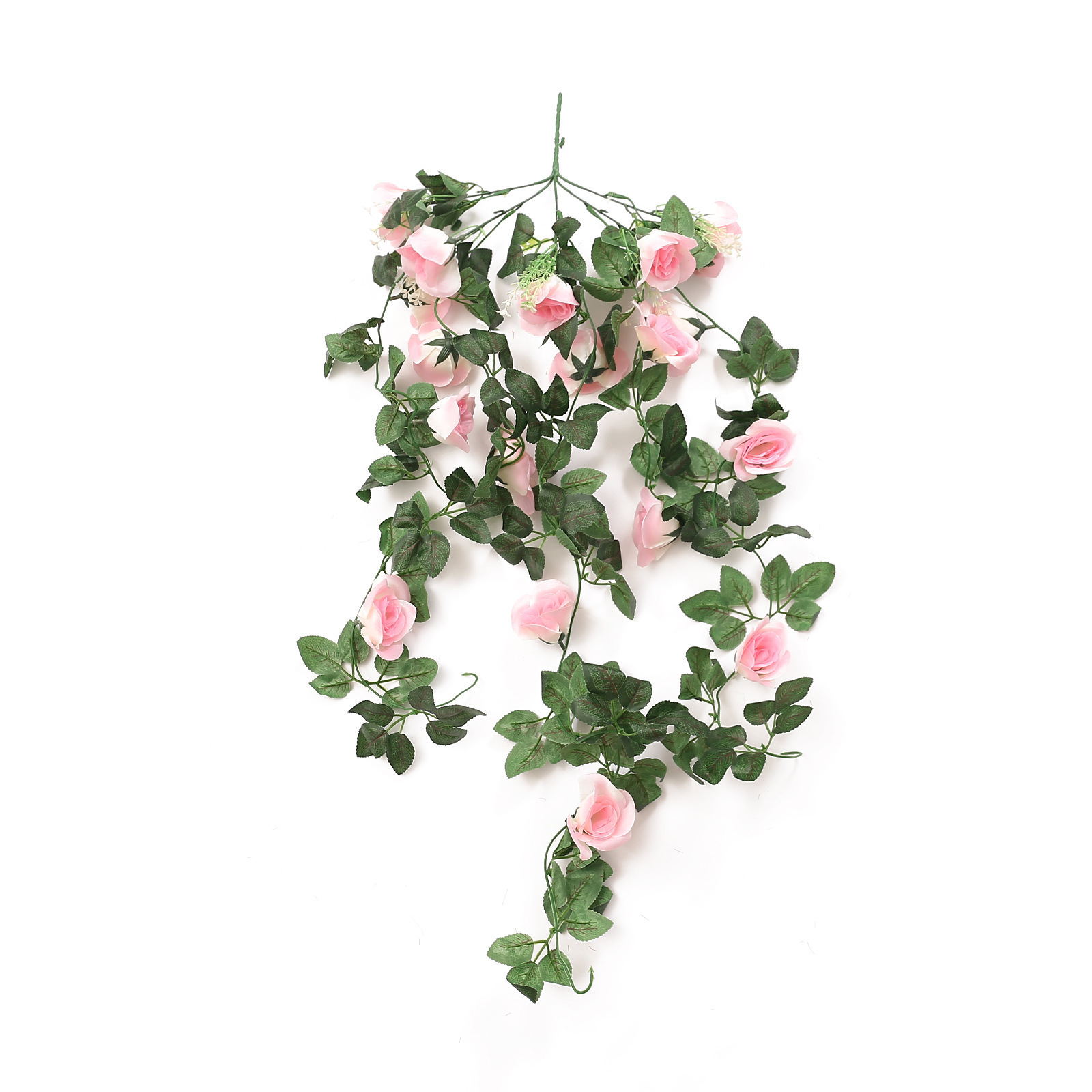 Hot selling artificial rose wall hanging fake flower rattan decoration indoor living room wall hanging rose vines