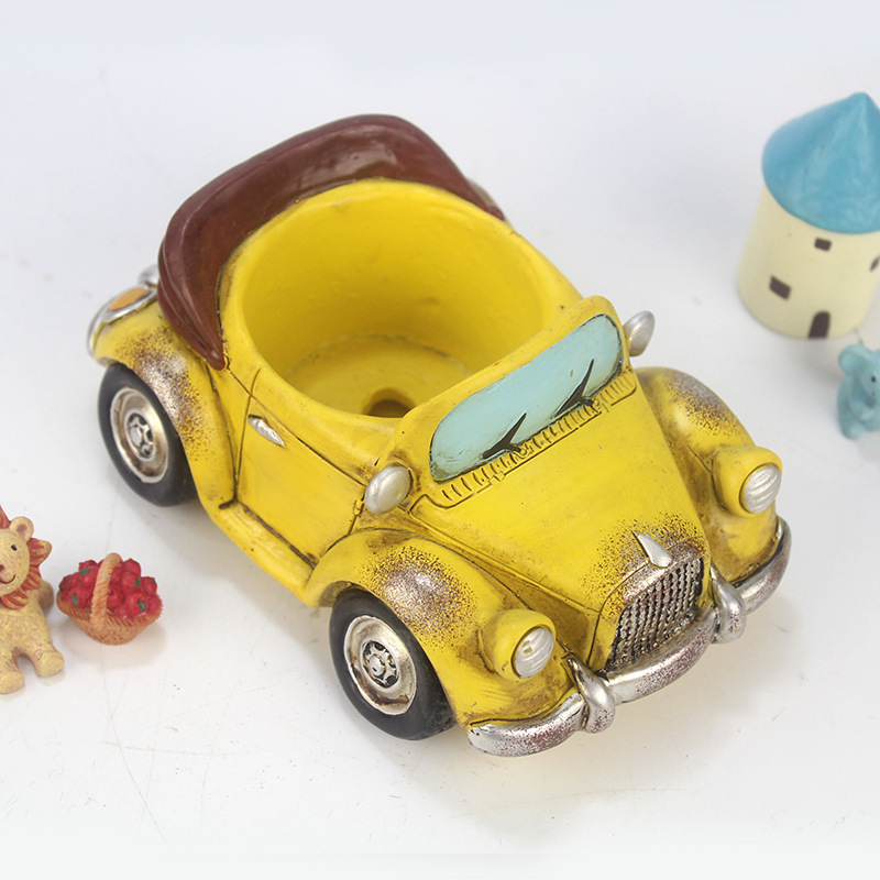 Wholesale personality retro car succulent plant pot micro-landscape potted ornament gift