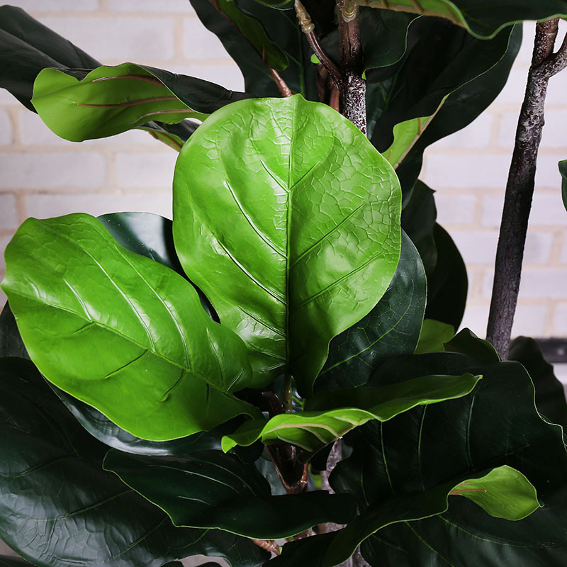 Interior living room decoration hot sale artificial piano leaf ficus potted large green plant artificial tree