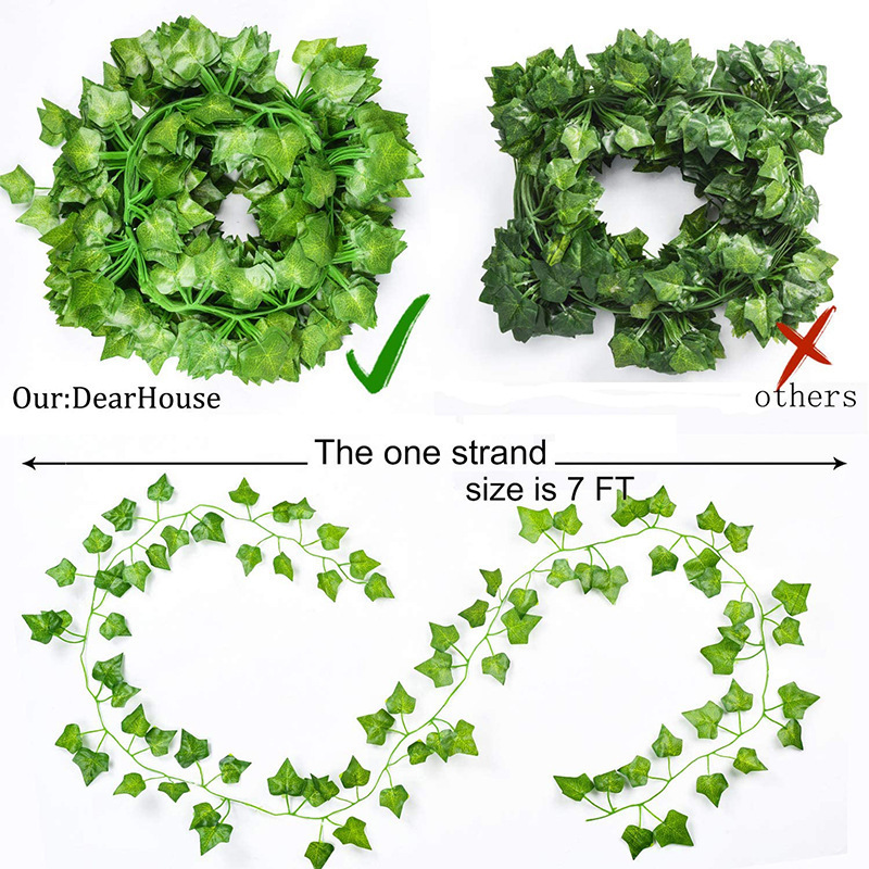 Artificial ivy leaf 2.2m plant vine hanging fake leaves flower wedding wall