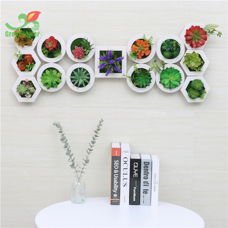 Creative home decorations, wall decorations, photo frames, combinations, artificial plants, fake flowers, decorative succulents