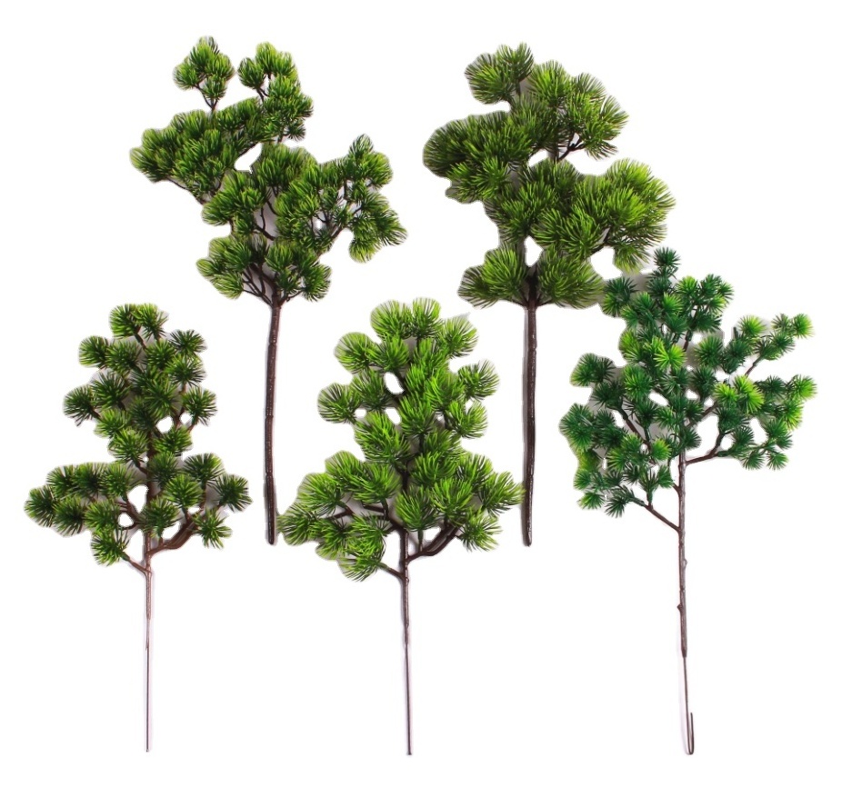 Artificial Pine Branches and Leaves Bonsai Flower Material Decorative Plant Artificial Flower Thuja Plastic Trees Not Support