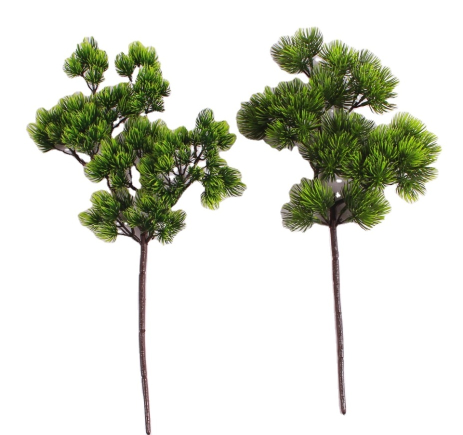 Artificial Pine Branches and Leaves Bonsai Flower Material Decorative Plant Artificial Flower Thuja Plastic Trees Not Support